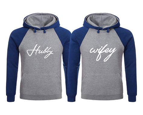 Hubby And Wifey Matching Hoodies His And Hers Hoodies Custom Etsy