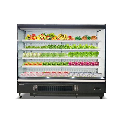 Plug In Compressor Multi Deck Open Display Cooler For Vegetables Fruits