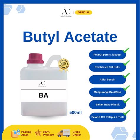 jual butyl acetate  liter butil asetat murni solvent ba  ana