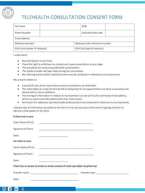 Fillable Online Telehealth Consultation Consent Form Fax Email Print