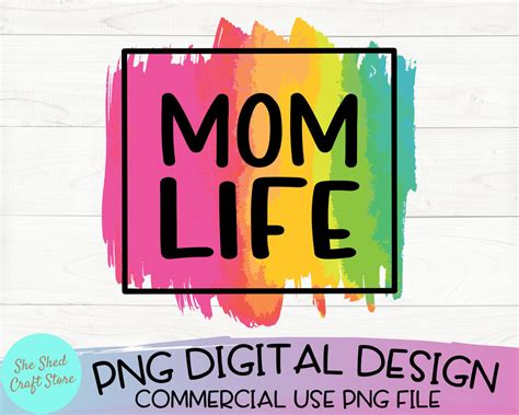 Mom Life Sublimation Png File Mom Life Png Sublimation Design