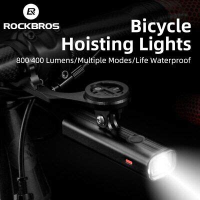 Rockbros Lumen Bike Light Handlebar Lamp Usb Bicycle Led Hoisting