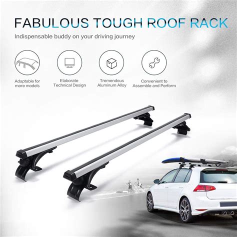 PARTOL Universal Roof Rack Crossbars 48 Aluminum Roof Rail Cross Bar