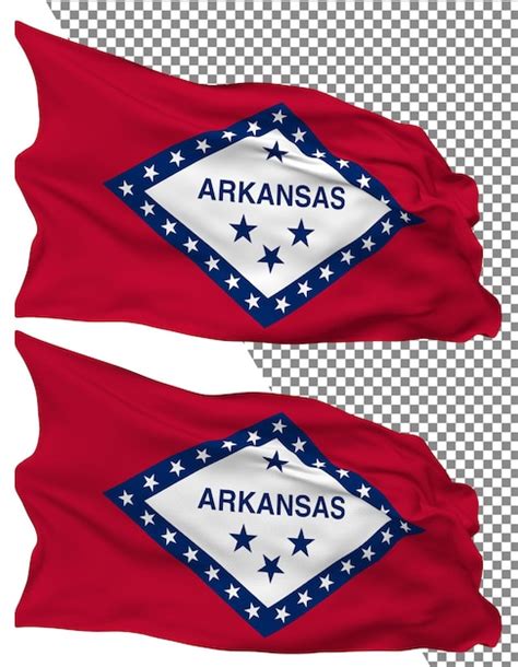 Ondas Da Bandeira Do Estado De Arkansas Isoladas Em Renderiza O D De