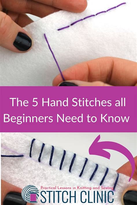 Basic Hand Stitches For Beginners Stitch Clinic Sewing Stitches