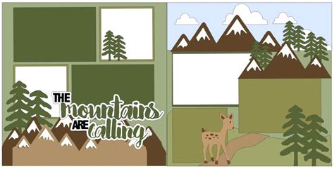 The Mountains Are Calling Vacation Scrapbook Camping Scrapbook