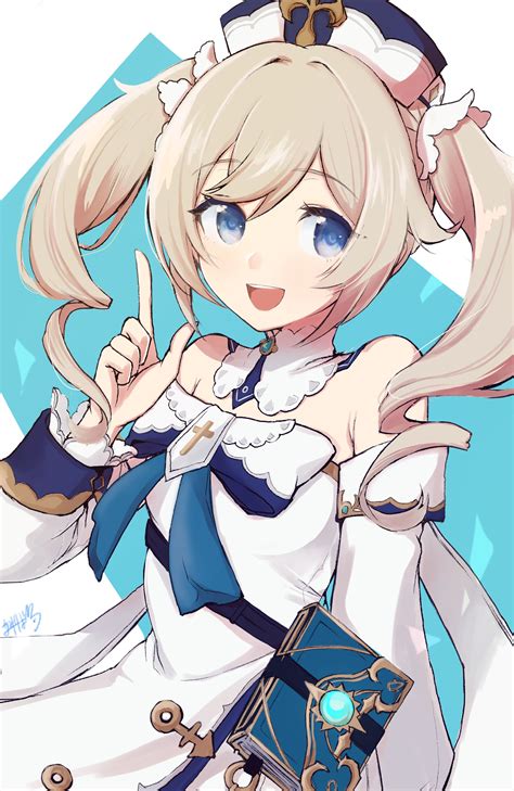 Safebooru 1girl Absurdres Bangs Barbara Genshin Impact Bare Shoulders Blonde Hair Blue Eyes