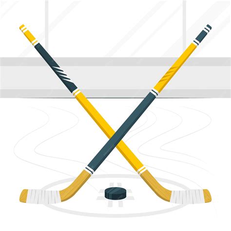 vector hockey stick concept illustration