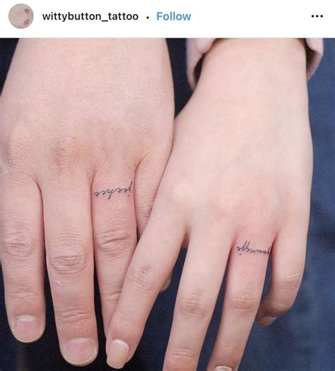 Couple Ring Finger Tattoos