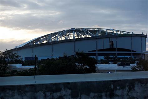 Photos Capture Milton S Damage To Tropicana Field Home Of Tampa Bay Rays See The Aftermath