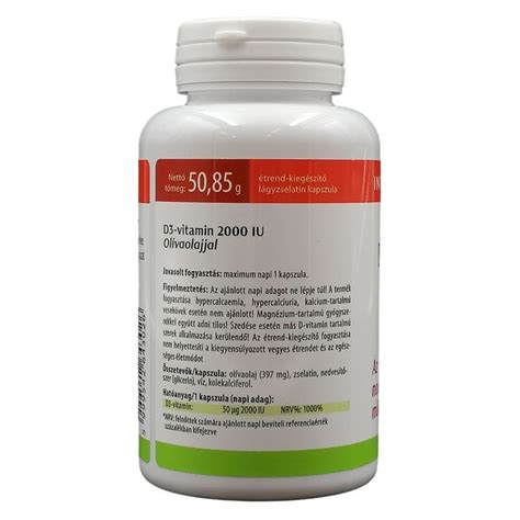 2451 Ft Interherb XXL D3 vitamin 50 ľg 2000 IU lágyzselatin