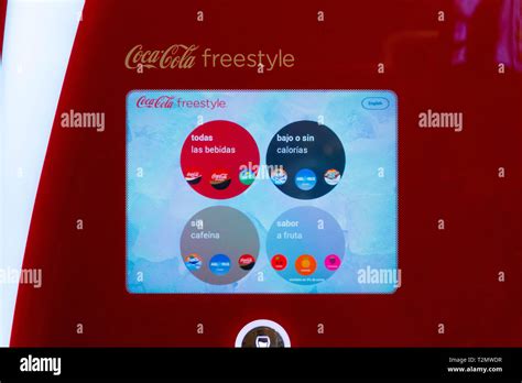 Coca Cola soda drink machine in a Burger King free refill Stock Photo - Alamy