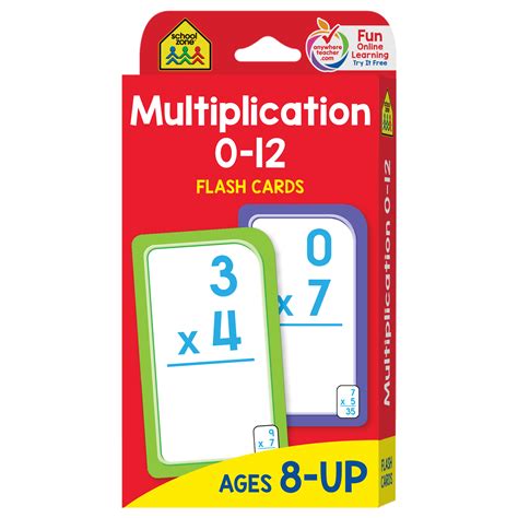 Printable Multiplication Flash Cards 0 12 With Answers On Back ...