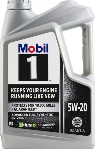 Mobil 1 5w 20 Sae Advanced Full Synthetic Motor Oil 5 Qt Qfc