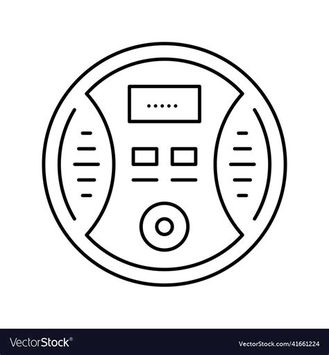 Carbon Monoxide Detector Line Icon Royalty Free Vector Image