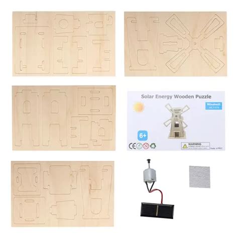 Kit De Construção De Madeira Diy Quebra cabeça 3d Movido A