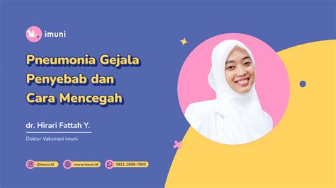 Pneumonia Gejala Penyabab Dan Cara Mencegah