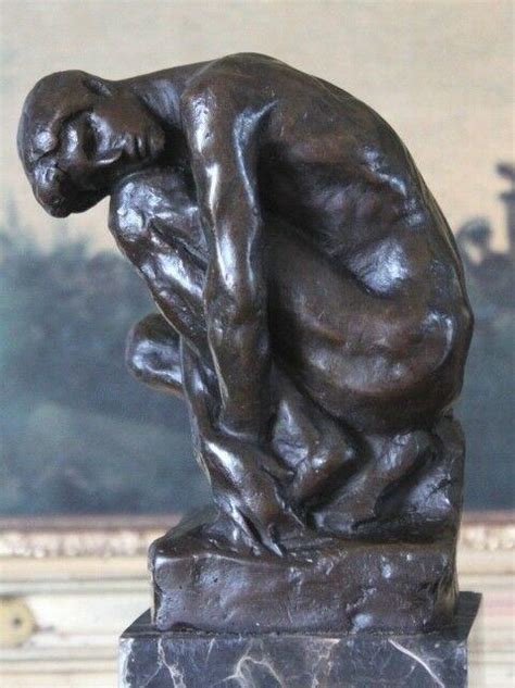 Classical Male Nude Bronze Marble Statue Rodin Sculpture Bookend