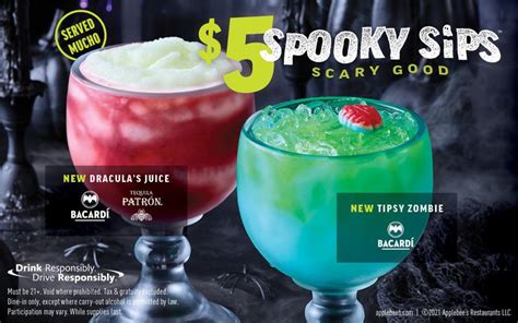 The Tipsy Zombie And Dracula’s Juice Land At Applebee’s For Halloween