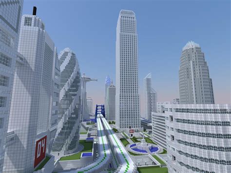 Wip A Render Of My Futuristic City So Far Rminecraft