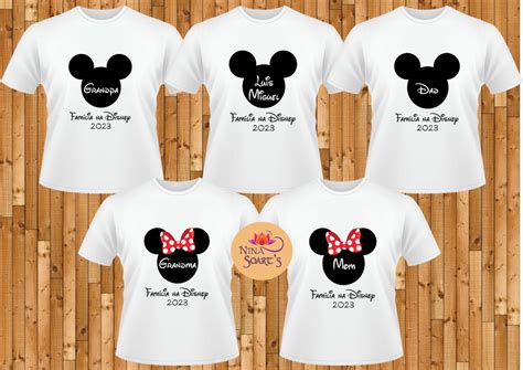 Kit Camisetas Personalizadas Familia Na Disney Elo