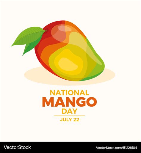 National Mango Day Poster Royalty Free Vector Image