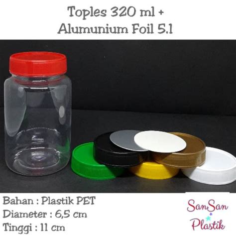 Jual Toples 320 Ml Alumunium Foil Paketan Toples 320ml Alumunium