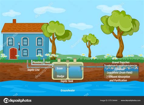 Mobile Home Septic System Drain Field Scheme Underground Septic System