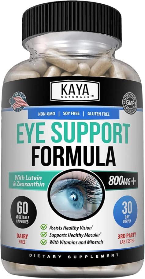 Eye Vitamins And Mineral Supplement Contains Lutein Zeaxanthin Bilberry And Zinc