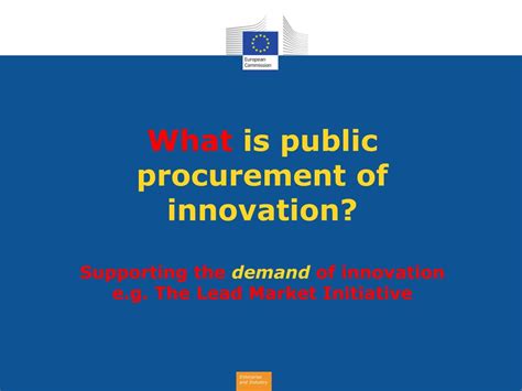 Ppt Driving Innovation Through Public Procurement Powerpoint