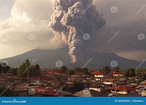 Time-lapse of Volcano Eruption with Ash Cloud Stock Image - Image of ...