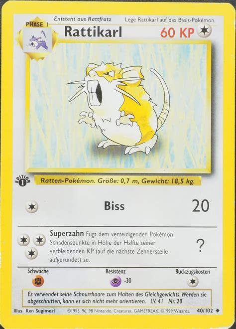 Pokémon Basis Set Kartenliste und Kartengalerie PokeZentrum