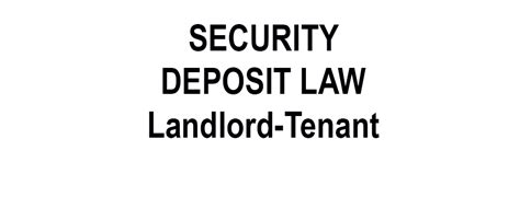 Security Deposit