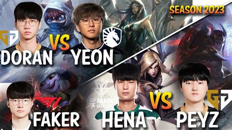 GEN Doran VS TL Yeon T1 Faker TRISTANA Mid BRO Hena Vs GEN Peyz