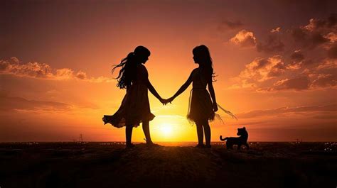 Best Friends Silhouette Stock Photos, Images and Backgrounds for Free Download