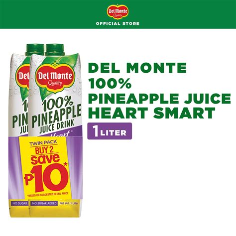 Del Monte Pineapple Juice Drink Heart Smart With Reducol For Lower