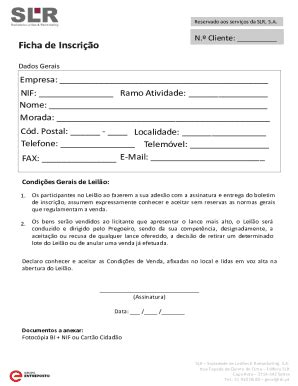 Preenchível Disponível Formulrio de Inscrio Fax Email Imprimir pdfFiller