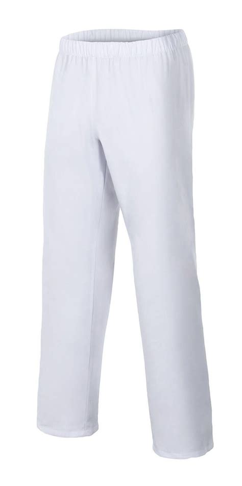 Pantal N B Sico Blanco Pantalones Ropa De Chef Ropa Blanca