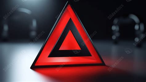 Fondo Atención Advertencia Triángulo Rojo 3D Significa Peligro De Error