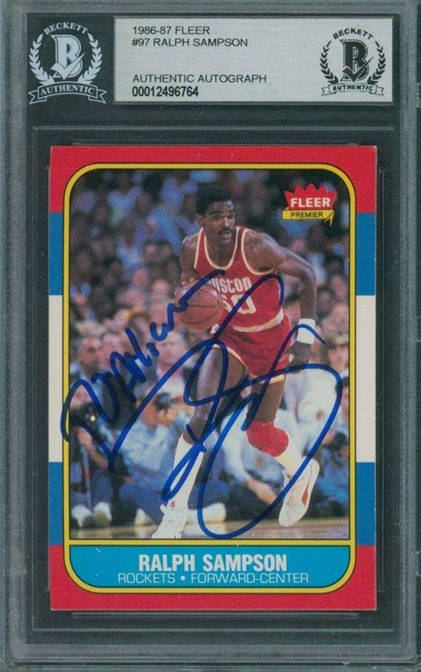 Fleer Ralph Sampson Beckett Authentic Autograph Signed