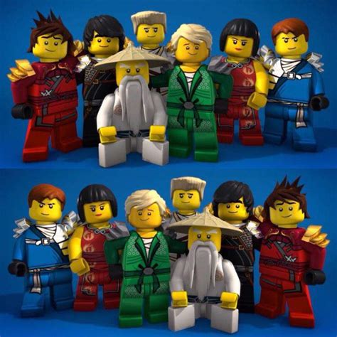 Lego Ninjago Kai Cole Zane Lloyd Nya Jay And Sensei Wu