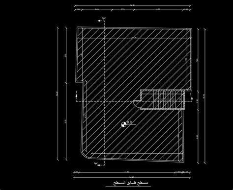 X M House Plan Roof Layout Autocad Drawing Cadbull