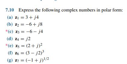 Solved Express The Following Complex Numbers In Polar Chegg