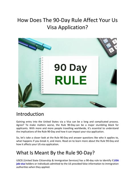 Ppt How Does The 90 Day Rule Affect Your Us Visa Application