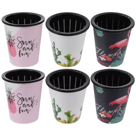 6 PCS VASO Di Fiori Plastica Vasi Per Piante Da Esterno Decorazione