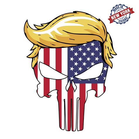 Trump Hair Punisher Vinyl Decal Height Available