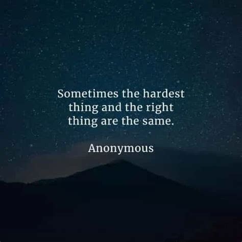 An Image With The Words Sometimes The Hardest Thing And The Right