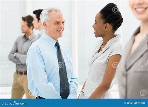 Business People Talking With Each Other Stock Photo Image 30551560