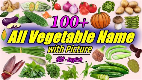 100 Vegetables Name English Mein Indian Vegetables Names In Hindi And