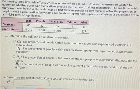 Solved Pain medications have side effects where one common | Chegg.com